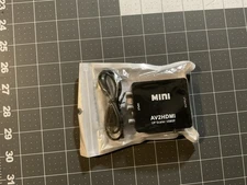 RCA to HDMI Adapter Converter (Mini AV2HDMI 1080P Up Scaler) 720 in / 1080p out