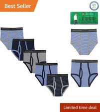 Breathable Boys' Cotton Briefs, Tag-Free Design  Multipack Comfort, Large Size