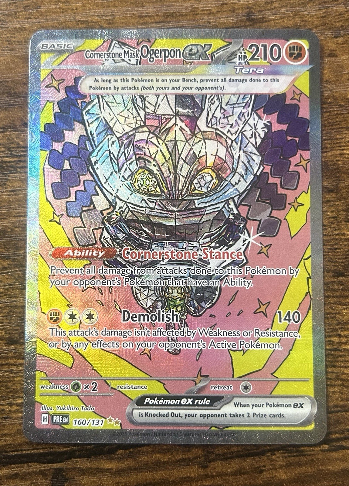 Cornerstone Mask Ogerpon ex 160/131 Sv: Prismatic Evolutions Holo