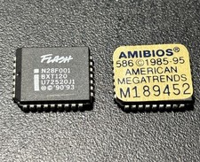 Lot Of 2 Bios Flash Chips From Hh1-586 Single Board Computer N28f001