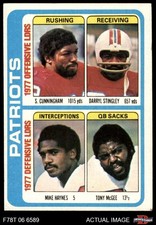 Click to enlarge Sam Cunningham / Darryl Stingley / Mike Haynes / Tony McGee