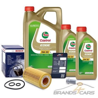 BOSCH ÖLFILTER+7L CASTROL EDGE 5W-30 LL FÜR MERCEDES GLK-KLASSE X204 200-250 CDI