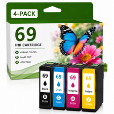 69 4Pk Ink Cartridge Replacement for Epson Stylus WF-1100 CX6000 NX400 NX415