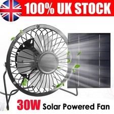 30W Mini Ventilator Solar Panel Powered Fan For Greenhouse Pet Dog Chicken House