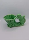Vintage Shawnee Pottery High-Gloss Green Glaze Squirrel Cornucopia Planter