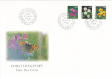 Norway 1999 Flowers  Rough Robin  European Wood Anemone  Yellow Wood FDC UNADDR