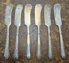 6 Wilshire International Silver Plate Butter Knives 5.75" 1933 Silverplate