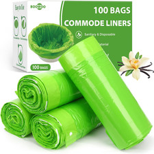 Bedside Commode Liners Bags, Universal Fit for Commode Chair, Camping Toilet 1