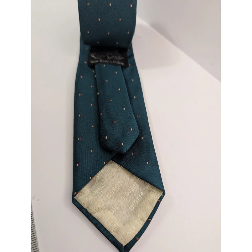 Corbata de seda vintage Pierre Cardin - 85 % seda, 10 % lana, 5 % cachemir - marrón cachemir Foto 3 de 3