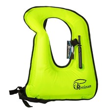 Rrtizan Snorkel Vest, Adults Portable Inflatable Swim Vest One Size, Black