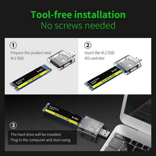 M2 SSD Case M.2 to USB3.0 Gen 1 5Gbps High-speed SSD Enclosure for SATA M.2 NGFF - Afbeelding 6 van 12