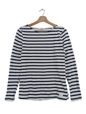 ESSENTIALS Longsleeve Damen Shirt Gr. DE 36 weiß-blau Casual-Look