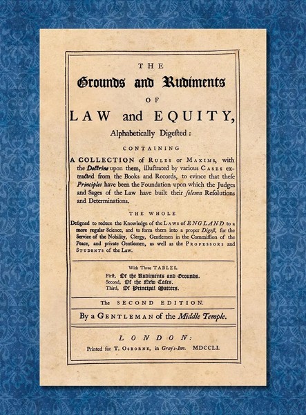 A Gentleman Of The Middle Temple | The Grounds And Rudiments Of Law And...-image