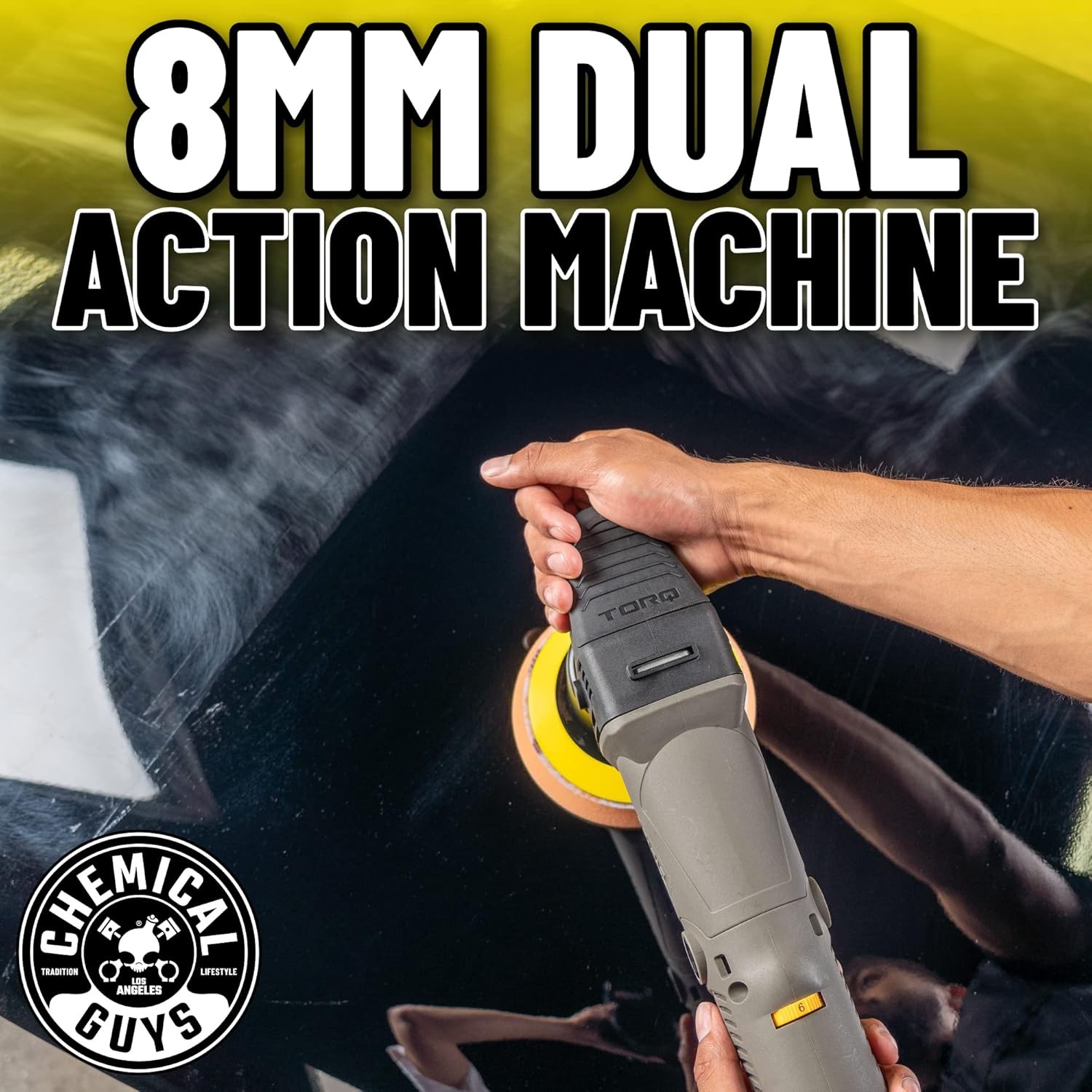 TORQX Random Orbital Polisher, Pads, Polishes, and Compounds Kit - Safe for Cars