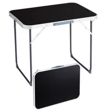 In/Outdoor 2.3FT Portable Plastic Folding Black Table Perfect for Dining Party