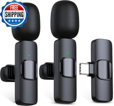 2 Pack Wireless Microphone USB C for Professional....