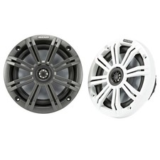 Kicker 45KM654 6-1/2" Marine Speakers 4 ohm with Charcoal and White Grilles