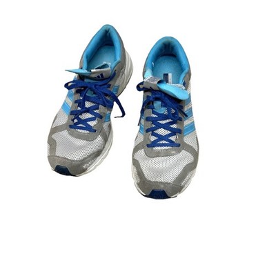 Adidas Marathon 10 Running Shoe Womens Blue Silver Lace Up Athletic Size 8