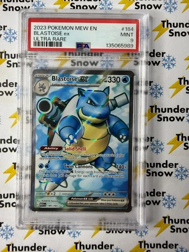 Blastoise ex #184 Ultra Rare 2023 Pokemon Mew 151 PSA 9