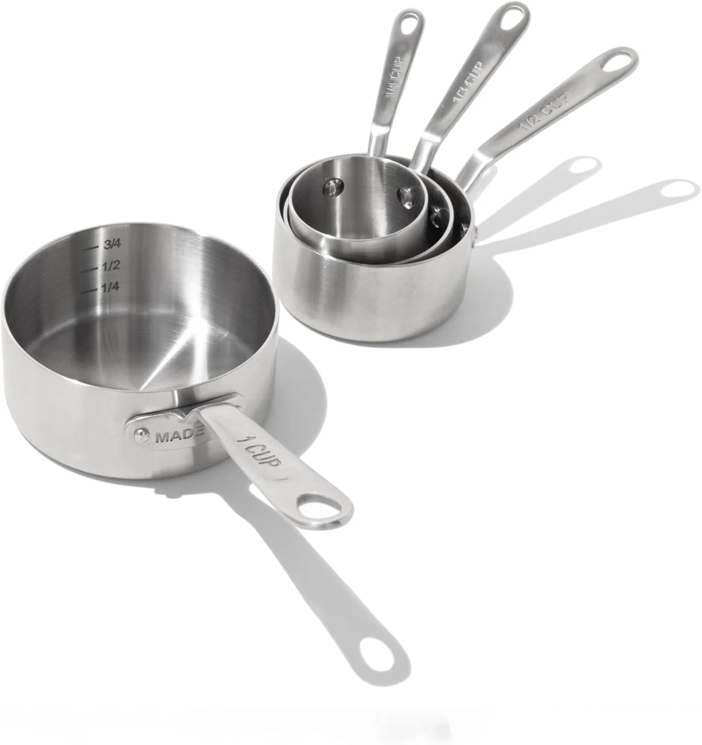 Made In Cookware Measuring Cup Set Stainless Steel Stackable Dishwasher Safe
