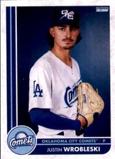 2025 Oklahoma City Comets Choice #8 Justin Wrobleski Hoffman Estates Illinois IL