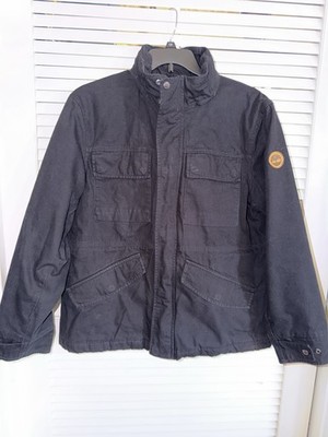 Timberland Black Utility Field Jacket M65 Style Outdoor Workwear Coat. Men Large