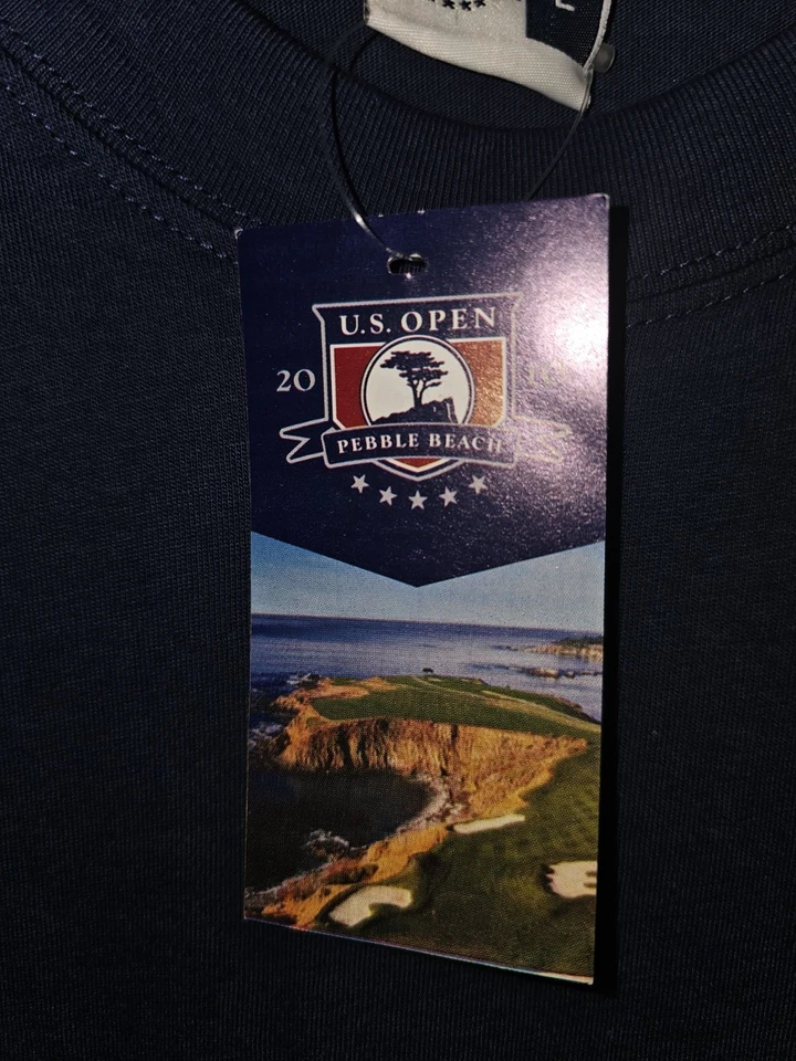 2010 US Open NWT Pebble Beach Large Mens Blue Embroidered Logo Tshirt PGA - Image 4 of 4