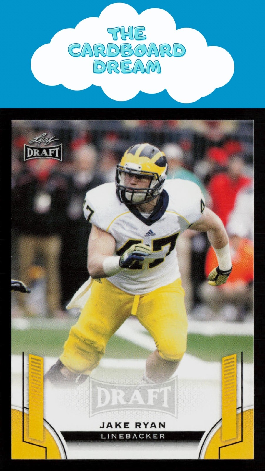 Jake Ryan 2015 Leaf Draft #70 Gold Michigan Wolverines