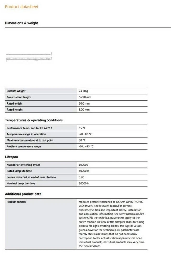 OSRAM LED Strip 10w 560mm Dimmable 30v - Image 4 of 4