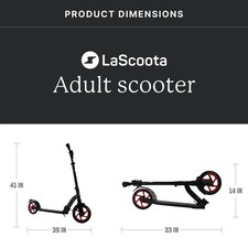 LaScooter Kick Scooter for Adults and Kids  Brand New Boxed