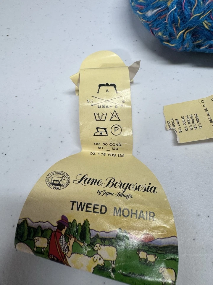 Lote de 10 madejas lane borgosesia tweed mohair color 8 hilos Foto 4 de 4
