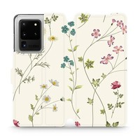HandyhüLle Mit Klappe FüR Galaxy S20 Ultra Mobiwear Case Flip Cover Feldblumen