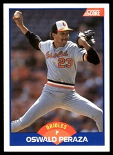 Oswald Peraza 1989 Score #571 Orioles MLB READ FREE SHIPPING AutographDen