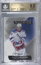 2015-16 SP Game-Used Authentic Rookies 15/24 Oscar Lindberg BGS 9.5 GEM MINT 1x1