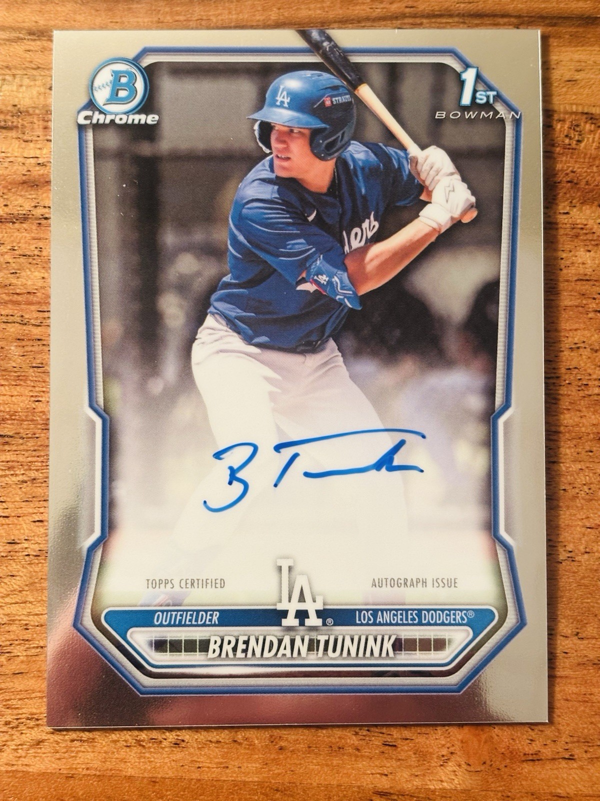 Dodgers Bowman Chrome 1st Auto 6x Lot - 2026 Brendan Tunink. Elias Medina /499 view 2