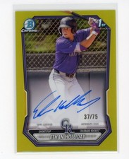 2026 Bowman Chrome Ethan Holliday 1st Prospect Yellow Refractor AUTO #37/75 (RC)
