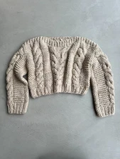 Free People Cozy Cabin Jumper.  Toast Combo - Beige.  Medium.  RRP £158
