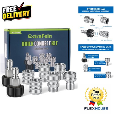 #ad #ad Universal 8 Piece Pressure Washer Quick Connect Kit – Durable amp; User Friendly $54.44