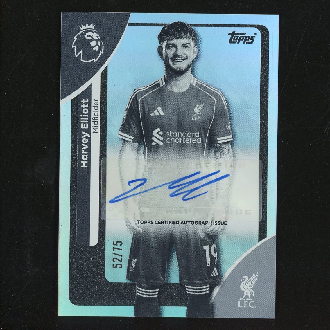 Harvey Elliott 2025 Topps Premier League #AC-HE Base Autographs