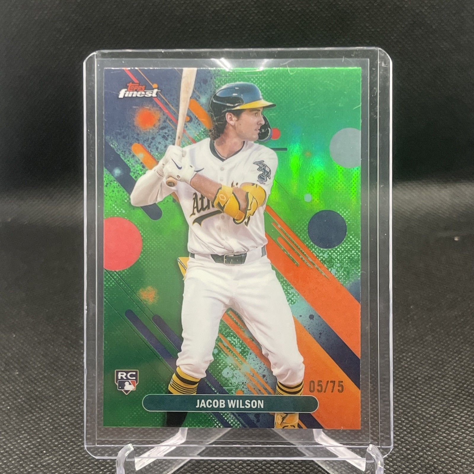 2025 Topps Finest - Common Jacob Wilson #61 Green Refractor /75 (RC)