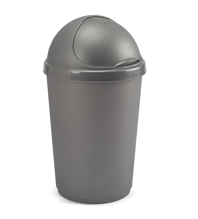50L PLASTIC BULLET BIN RUBBISH WASTE DUST BINS OFFICE HOME LARGE & ROLL TOP LID - Image 2 of 3