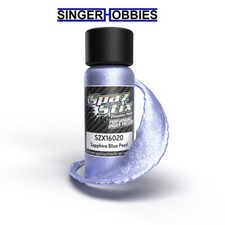 SPAZ STIX SZX16020 Sapphire Blue Pearl Airbrush Ready Paint, 2oz Bottle HRP
