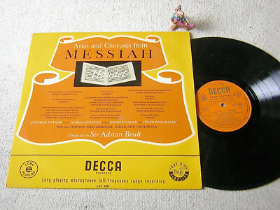 HANDEL Messiah (Arias & Choruses) BOULT LPO VYVYAN ED1 1955 UK LP DECCA LXT 2989