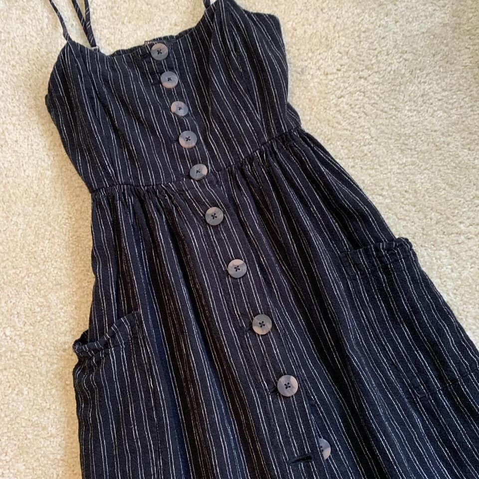 knee length dresses for ladies Denim Button-Front Midi Dress main image 1