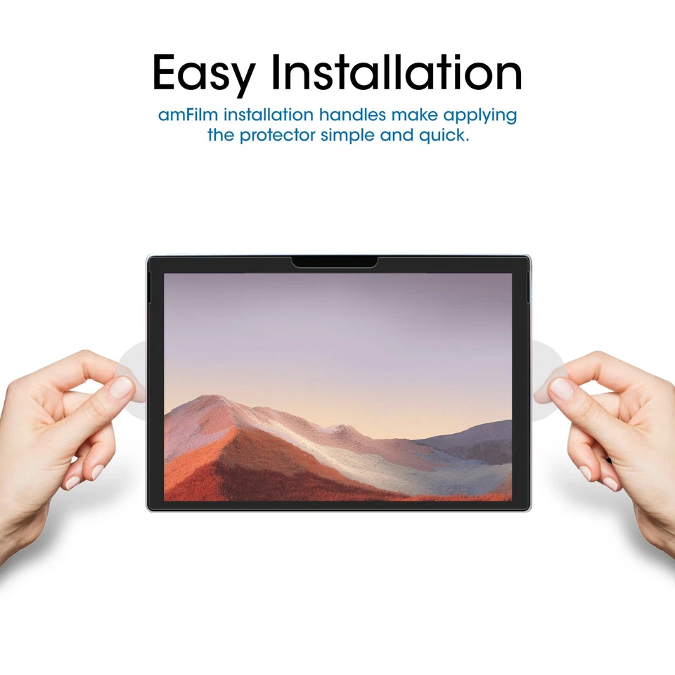amFilm Microsoft Surface Pro 7/6/5/4 Tempered Glass Screen Protector (2 Pack) - Image 3 of 4