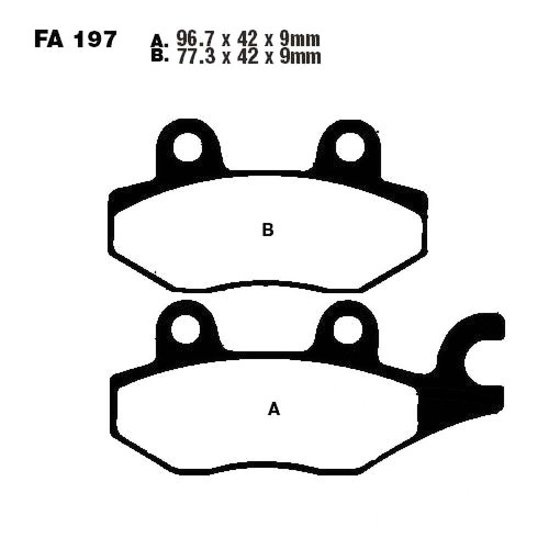 EBC Einige Beläge Bremse Für Honda NSR 125 R CRM 125 FA047/3