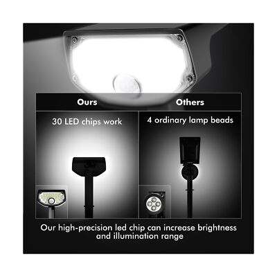 Solar Wall Lights Wireless Motion Detector Spotlights 600 Lumen Motion - View #4