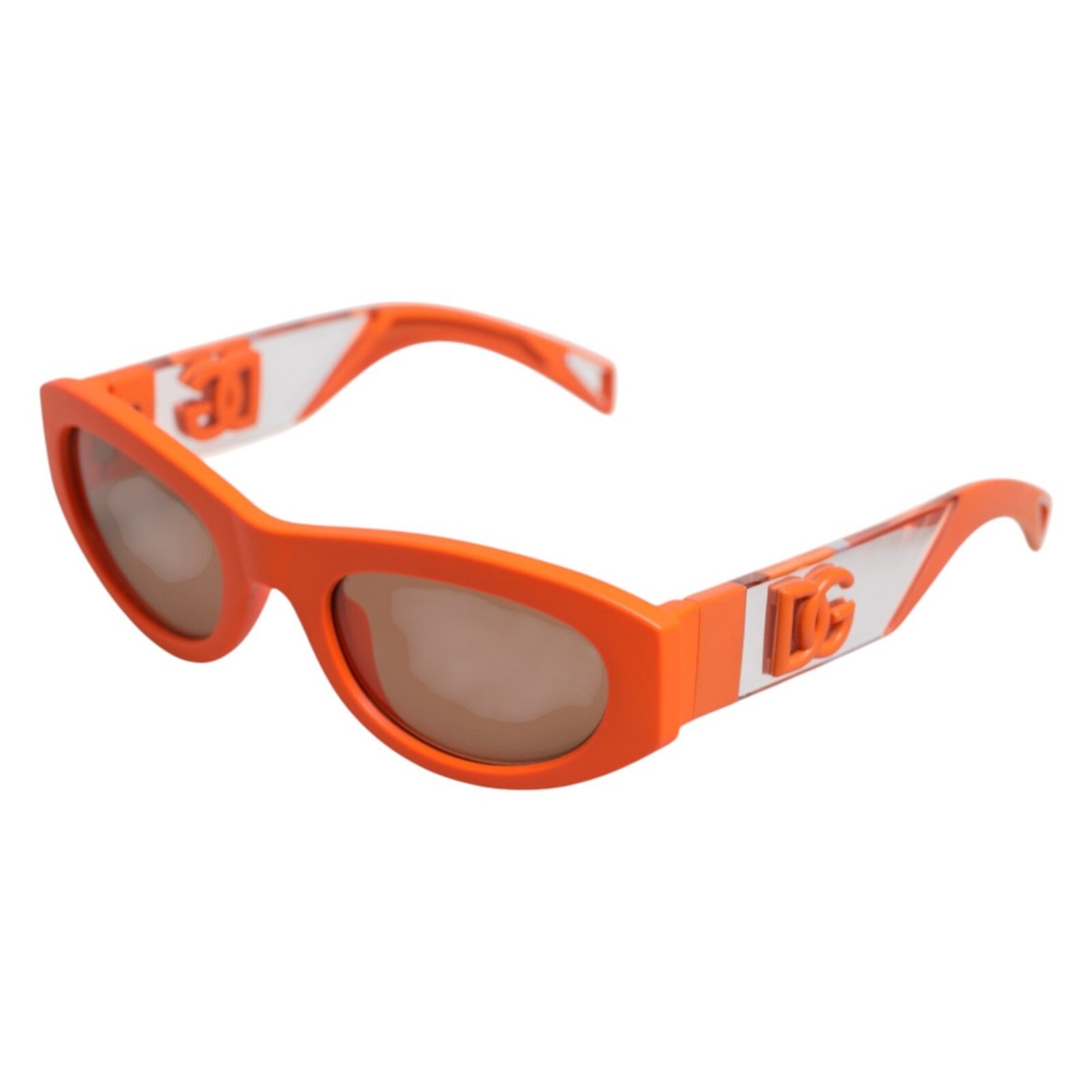 DOLCE & GABBANA Sunglasses Orange Reborn To Live Oval Frame Logo