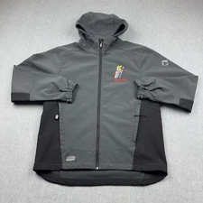 DDX Dri Duck Jacket Mens Medium Gray Full Zip Softshell Logo Embroidered Coat
