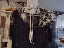 1920 black flapper dress worn twice